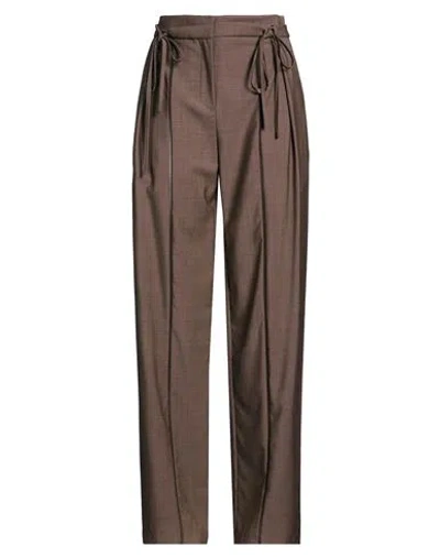 Eudon Choi Woman Pants Chocolate Brown Size 8 Wool