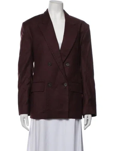 Pre-owned Eudon Choi Wool Blazer In Burgundy