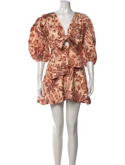 Pre-owned Eugenia Fernández Floral Print Mini Dress