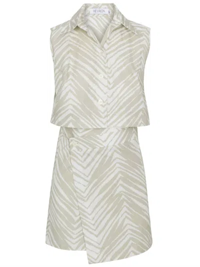 Eugenia Fernández Kimmia Mini Dress In Tonal Zebra In Multi
