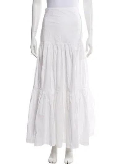 Pre-owned Eugenia Fernández Long Skirt In White