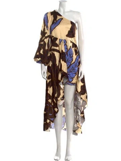 Pre-owned Eugenia Fernández Printed Long Dress In Multi
