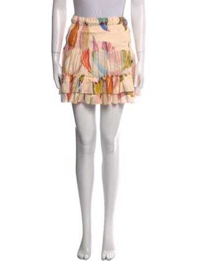 Pre-owned Eugenia Fernández Printed Mini Skirt W/ Tags In Multi