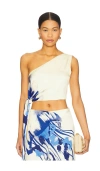Eugenia Fernández Sabaji Crop Top In Blue