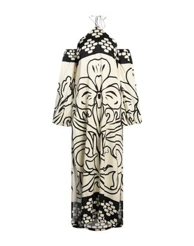 Eugenia Fernández Eugenia Fernāndez Woman Maxi Dress Beige Size M Viscose, Recycled Viscose