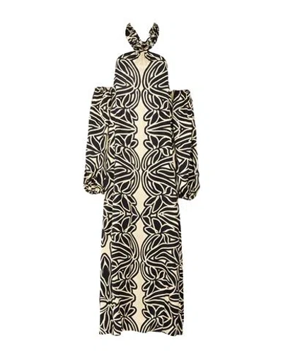 Eugenia Fernández Eugenia Fernāndez Woman Maxi Dress Black Size L Viscose, Recycled Viscose