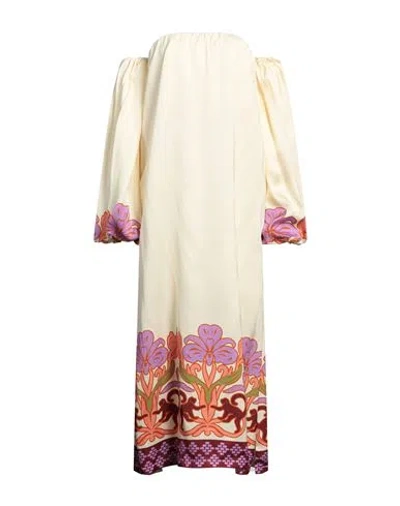 Eugenia Fernández Eugenia Fernāndez Woman Midi Dress Pastel Yellow Size L Viscose, Recycled Viscose