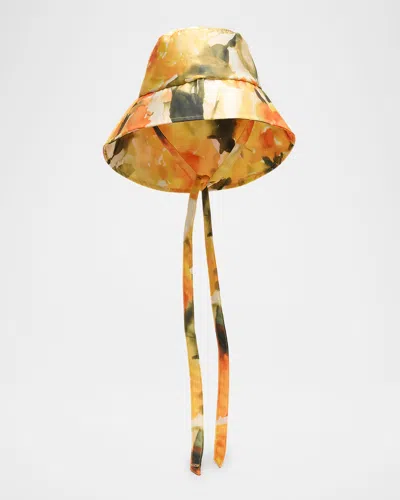 Eugenia Kim Ally Floral-print Packable Asymmetric Bucket Hat In Multi