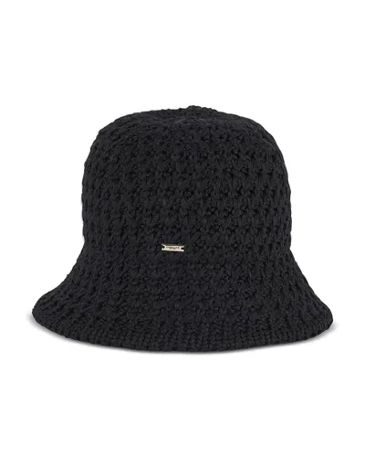 Eugenia Kim Anais Packable Knit Bucket Hat In Black