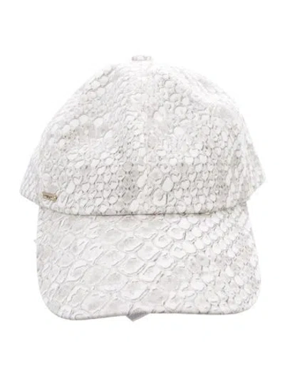 Pre-owned Eugenia Kim Animal Print Baseball Cap In Neutral