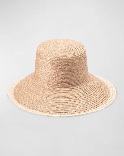 Eugenia Kim Annabelle Straw Bucket Hat In Burgundy