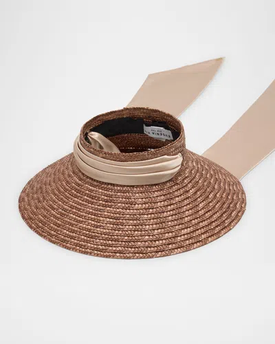 Eugenia Kim Arabella Open-crown Straw Beach Hat In Bronze