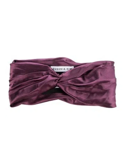 Pre-owned Eugenia Kim Aubergine Elastic Hair Band W/tags In Purple