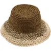 Eugenia Kim Ombre Crochet Packable Bucket Hat In Brown
