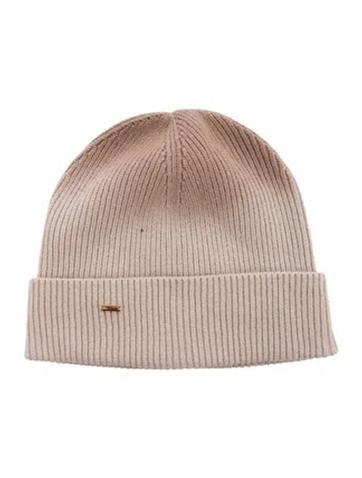 Pre-owned Eugenia Kim Beige Ribbed Knit Beanie  W/tags In Neutral