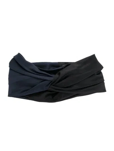 Pre-owned Eugenia Kim Black Blue  Headband With Bow Accent. With Tags W/tags In Black/blue