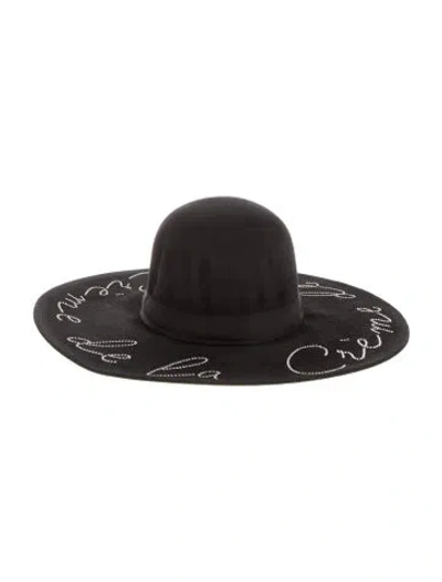 Pre-owned Eugenia Kim Black Fedora Hat W. Tags