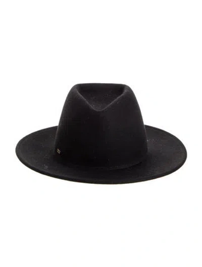 Pre-owned Eugenia Kim Black Felt Fedora Hat W/tags