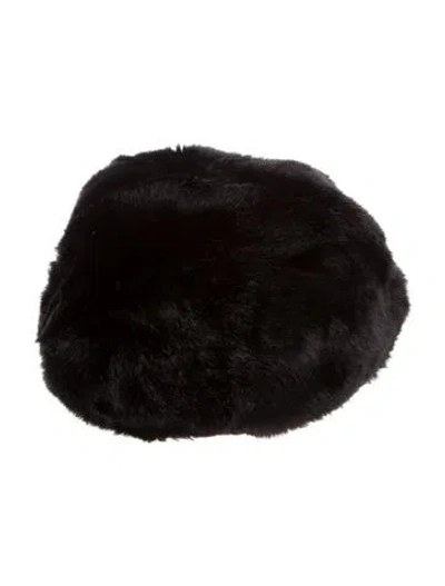 Pre-owned Eugenia Kim Black Fur Winter Trapper Hat W/tags