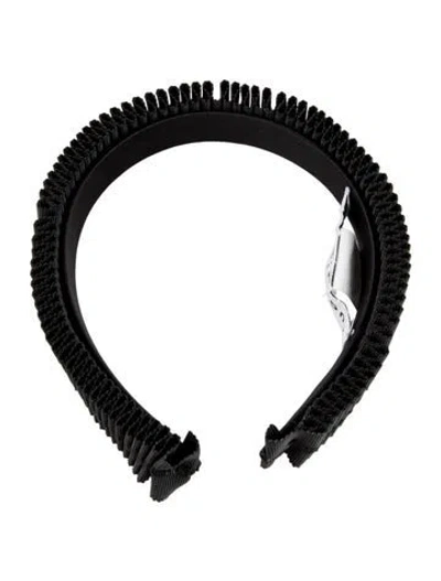 Pre-owned Eugenia Kim Black Pleated Accordion Style Headband