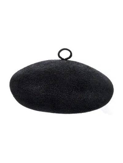 Pre-owned Eugenia Kim Black Wool  Beret Hat In Multi