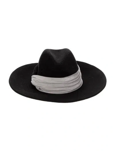 Pre-owned Eugenia Kim Black Wool  Fedora Hat In Multi