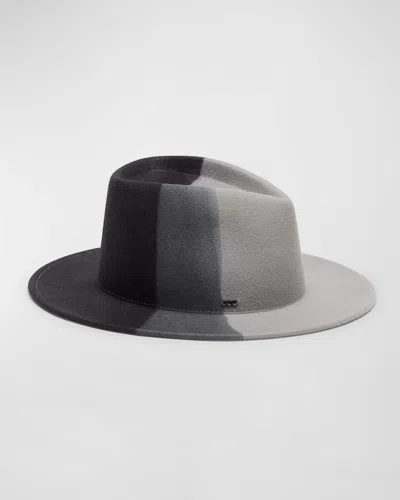 EUGENIA KIM BLAINE COLOR BLOCK WOOL FEDORA HAT