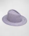 Eugenia Kim Blaine Glitter Fedora In Lavender