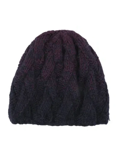 Pre-owned Eugenia Kim Blue Pattern Printed Wool Knitted Beanie