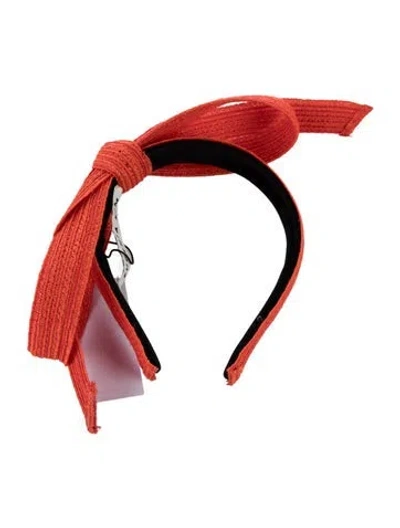 Pre-owned Eugenia Kim Bow Accent Headband W/tags In Orange