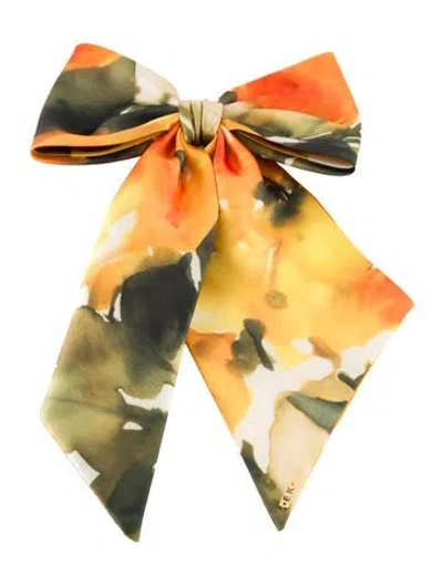Pre-owned Eugenia Kim Bow Hair Clip. W/tags In Orange