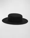 Eugenia Kim Brigitte Wool Boater Hat In Black