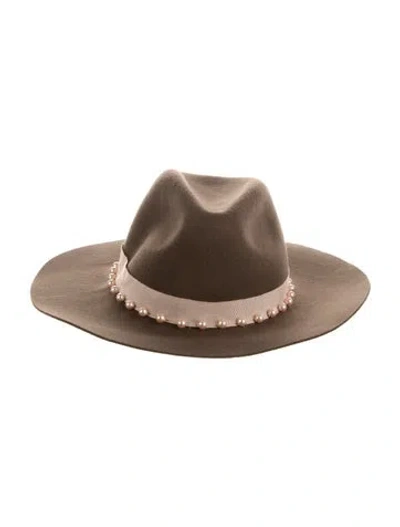 Pre-owned Eugenia Kim Brown Fedora Hat W/tags