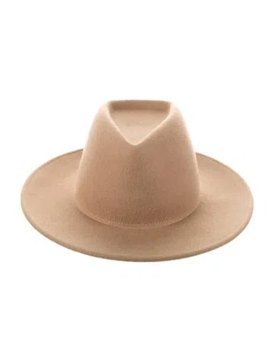 Pre-owned Eugenia Kim Brown Wool Felt Fedora Hat With Tags