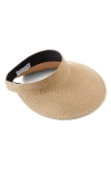 Eugenia Kim Trixie Wide Brim Packable Visor In Sand/gold