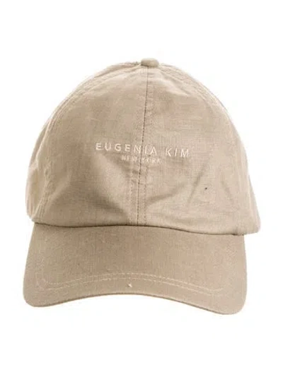 Pre-owned Eugenia Kim Canvas Logo Embroidered Baseball Cap W/tags In Neutral