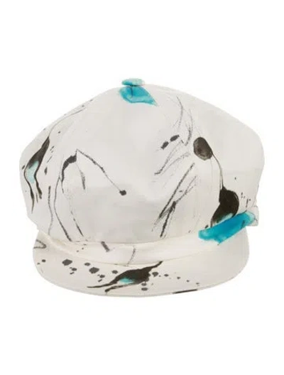 Pre-owned Eugenia Kim Canvas Newsboy's Cap In Neutrals