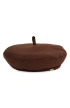 Eugenia Kim Carter Wool Blend Beret In Brown