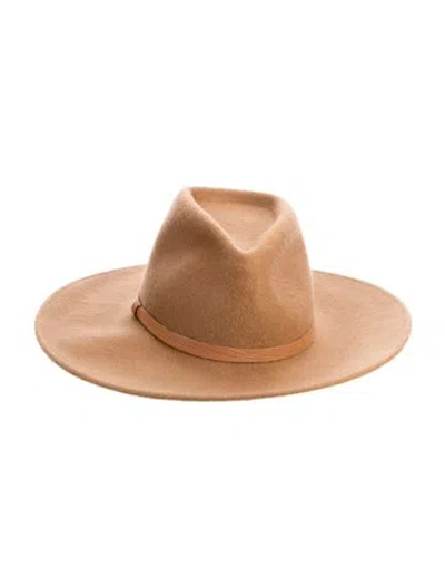 Pre-owned Eugenia Kim Cashmere Fedora Hat In Neutral