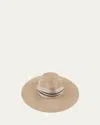 Eugenia Kim Cassidy Fedora With Organza Scarf In Natural