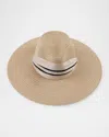 Eugenia Kim Cassidy Fedora With Organza Scarf In Natural