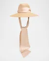 Eugenia Kim Cassidy Packable Straw Fedora In Sand Gold