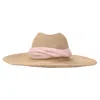 Eugenia Kim Cassidy Georgette-trimmed Woven Sun Hat In Beige Paper In Beige