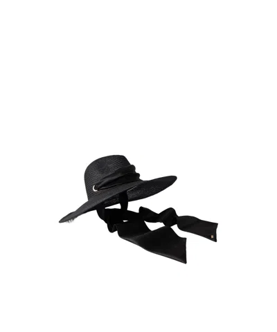 Eugenia Kim Cassidy Grosgrain-trimmed Hemp Sunhat In Black