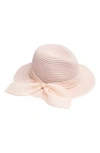 Eugenia Kim Chiffon Scarf Wide Brim Packable Straw Fedora