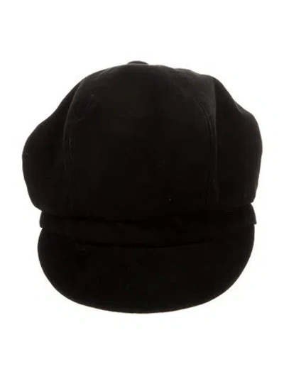 Pre-owned Eugenia Kim Classic Baker Boy Cap W/tags In Black