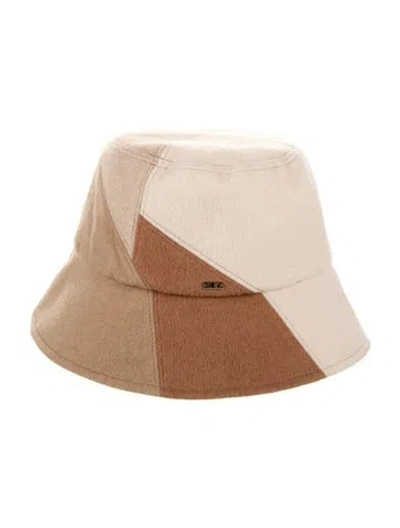 Pre-owned Eugenia Kim Colorblock Bucket Hat In Neutral