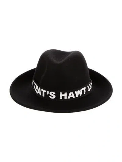Pre-owned Eugenia Kim Contrast Band Hat In Black/white