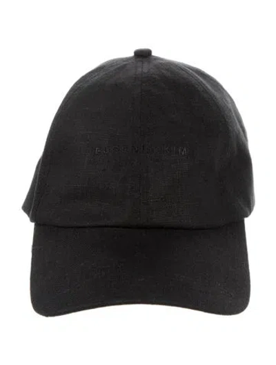 Pre-owned Eugenia Kim Cotton Embroidered Accent Logo Cap In Black
