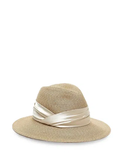 Eugenia Kim Courtney Ribbon-trim Hat In Neutral